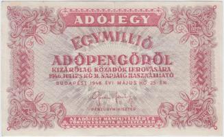 1946. 1.000.000AP fehér papír, számozás nélkül T:II-
Adamo P53B