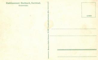 Karlovy Vary, Karlsbad; Etablissement Stadpark, Konzertsaal; Verlag Hermann Seibt 2/1/627 / concert ...