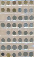 Vegyes fémpénz gyűjtemény 16db berakólapon ázsiai és afrikai országokból, közte Szíria, Laosz, Kambodzsa, Jemen pénzei T:vegyes Mixed coin collection in 16pcs of sheets from Asian and African countries, for example from Siria, Laos, Kambodia, Jemen C:mixed
