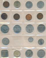 Vegyes fémpénz gyűjtemény 16db berakólapon ázsiai és afrikai országokból, közte Szíria, Laosz, Kambo...