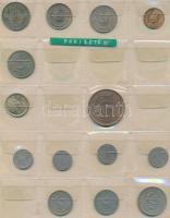 Vegyes fémpénz gyűjtemény 16db berakólapon ázsiai és afrikai országokból, közte Szíria, Laosz, Kambo...