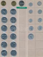 Vegyes fémpénz gyűjtemény 16db berakólapon ázsiai és afrikai országokból, közte Szíria, Laosz, Kambo...