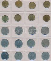 Vegyes fémpénz gyűjtemény 16db berakólapon ázsiai és afrikai országokból, közte Szíria, Laosz, Kambo...