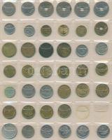 Vegyes fémpénz gyűjtemény 16db berakólapon ázsiai és afrikai országokból, közte Szíria, Laosz, Kambo...
