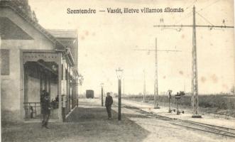 Szentendre - 4 db régi városképes lap, ebből 3 db egyforma, Dumtsa Jenő utca, valamint egy vasút-vil...