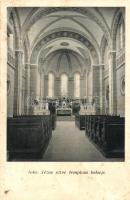 Inke - 2 db régi városképes lap: Jézus szíve templom belső