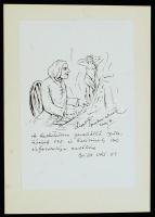 1986 Bánsági András: Liszt F: Szerelmi álmok. A halhatatlan zeneköltő születésének 175. és halálának 100. évfordulója emlékére. Linó, papír, jelzett, 16×11 cm