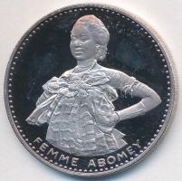 Dahomey 1971. 200Fr Ag dísztokban, tájékoztatóval T:1- (PP) 
Dahomey 1971. 200 Francs Ag in case wit...