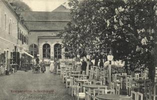 Pisárky, Schreibwald bei Brünn / Brno; Restauration Schreibwald / restaurant garden