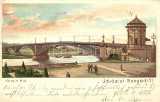 Szeged - 30 db régi városképes lap, benne egy litho lap 1899-ből