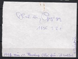 Habsburg György aláírása