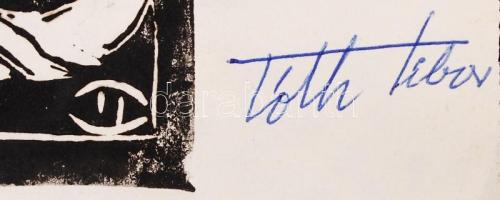 1971 Tóth Tibor: Ex libris Dévényi Antal, linómetszet, jelzett, 17×6 cm