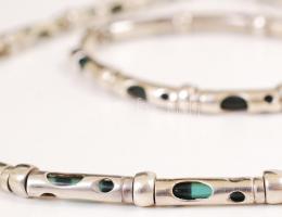 Baraka stílus ezüst (Ag) férfi nyaklánc és karkötő, jelzett, br: 50 g