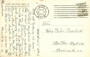Vienna, Wien IX. Hotel Bellevue (EK)
