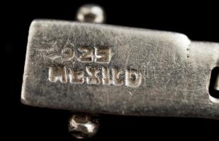 Ezüst (Ag) nyaklánc és karkötő szintetikus kővel, jelzett, br: 62.3 g