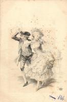 Táncoló barokk pár, Dancing baroque couple