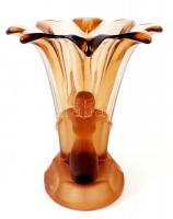 Waltherglas 'Windor' váza, rózsaszín formába öntött üveg, alján apró csorbával, jelzett, 2...