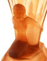 Waltherglas 'Windor' váza, rózsaszín formába öntött üveg, alján apró csorbával, jelzett, 2...