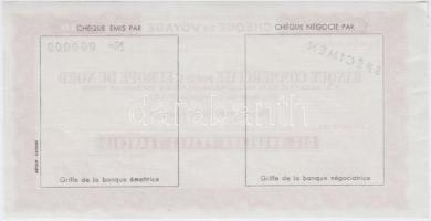 Franciaország DN "Észak-Európai Kereskedelmi Bank" 10Fr "SPECIMEN" utazási csekk...