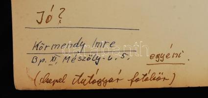 cca 1950 Körmendy Imre: Jó? Jelzett vintage fotó. 30x40 cm