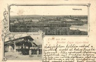 Királyhida, Bruck-újfalu; Brucker Lager; Tábor, Főparancsnokság / military camp Art Nouveau (kis szakadás / small tear)
