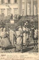 Talpra magyar, hí a haza! Petőfi a Nemzeti Múzeum lépcsőjén / Hungarian patriotic propaganda (EK)