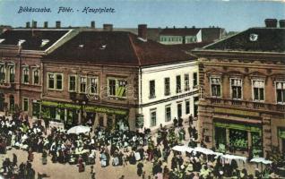 Békéscsaba - 13 db régi városképes lap, benne több egyforma, vegyes minőségű