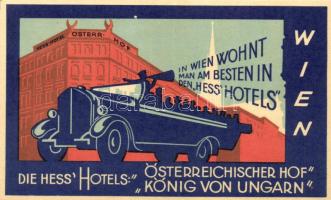 Vienna, Wien; Hess Hotel, 'Österreichischer Hof' 'König von Ungarn' advertisement