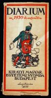 Diarum az 1930-ik esztendőre Bp., Kir. Magyar Egyetemi Nyomda. 112p.