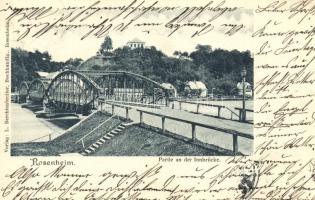 Rosenheim, Innbrücke; Verlag L. Berchtenbreiter / bridge