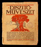 1914 A Díszítőművészet c. lap induló száma. Benne Muhits, Szablya Fischauf, Greff, Helbing eredeti g...