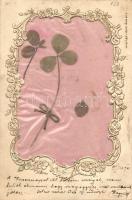 Clover greeting card, Emb.