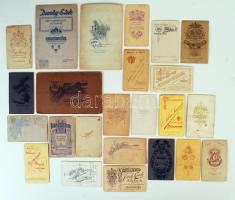 cca 1860-1900 29 db keményhátú fotó, vizitkártya és nagyobb méretben különféle műtermekből / vintage...