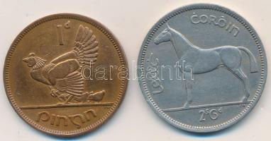 Írország 1942. 1p Br + 1959. 1/2C T:2 Ireland 1942. 1 Penny Br + 1959. 1/2 Crown C:XF Krause KM#11,16a