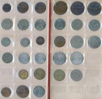 Vegyes: Mauritius/Reunion/Ascension/Szent Ilona/Tristan da Cunha 44db vegyes fémpénz albumba rendezv...