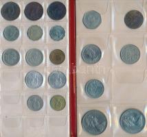 Vegyes: Mauritius/Reunion/Ascension/Szent Ilona/Tristan da Cunha 44db vegyes fémpénz albumba rendezv...