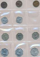 India 53db vegyes fémpénz albumba rendezve T:vegyes India 53pcs of mixed coins in album C:mixed