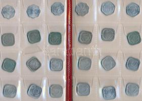 India 53db vegyes fémpénz albumba rendezve T:vegyes
India 53pcs of mixed coins in album C:mixed