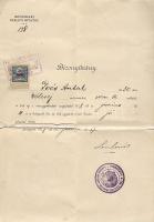 Lenhossék Mihály agykutató aláírása bizonyítványon