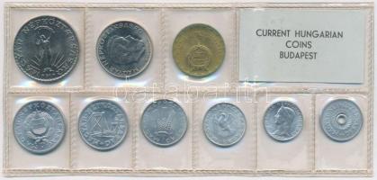 1972. 2f-10Ft 9db klf érmés forgalmi sor fóliatokban T:1