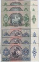 1936. 10P (3x) sorszámkövetők + 1941. 20P (3x) sorszámkövetők T:II