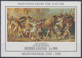 Festmények Louvre múzeum blokk, Paintings Louvre block