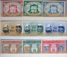 Ausztria 1916-1920. Szükségpénz és városi pénz gyűjtemény. Komplett sorozatok abc szerint gyűjtve, ö...