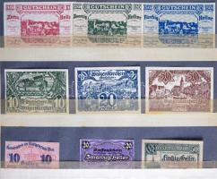 Ausztria 1916-1920. Szükségpénz és városi pénz gyűjtemény. Komplett sorozatok abc szerint gyűjtve, ö...
