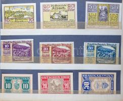 Ausztria 1916-1920. Szükségpénz és városi pénz gyűjtemény. Komplett sorozatok abc szerint gyűjtve, ö...