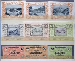 Ausztria 1916-1920. Szükségpénz és városi pénz gyűjtemény. Komplett sorozatok abc szerint gyűjtve, ö...