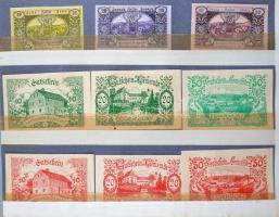 Ausztria 1916-1920. Szükségpénz és városi pénz gyűjtemény. Komplett sorozatok abc szerint gyűjtve, ö...