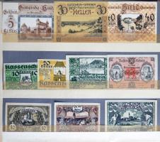 Ausztria 1916-1920. Szükségpénz és városi pénz gyűjtemény. Komplett sorozatok abc szerint gyűjtve, ö...