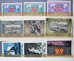 Ausztria 1916-1920. Szükségpénz és városi pénz gyűjtemény. Komplett sorozatok abc szerint gyűjtve, ö...