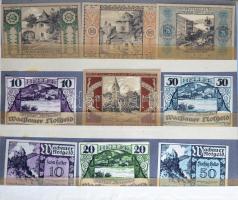 Ausztria 1916-1920. Szükségpénz és városi pénz gyűjtemény. Komplett sorozatok abc szerint gyűjtve, ö...
